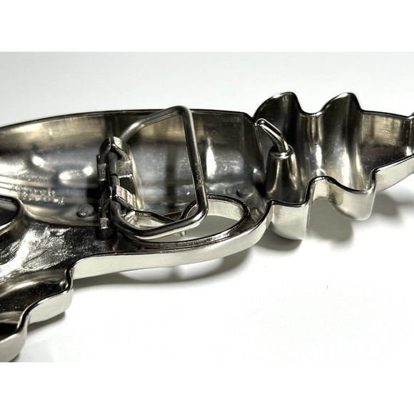 Rock Rebel Ray Gun Belt Buckle Silver - Space Costume ComicCon Fashion Women Men - Picture 4 of 8